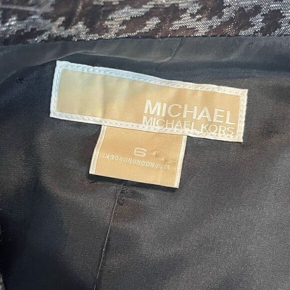 Michael Kors Womens Stunning Metallic Leopard Print 3/4 Sleeve Jacket Size 6 P - Picture 6 of 7